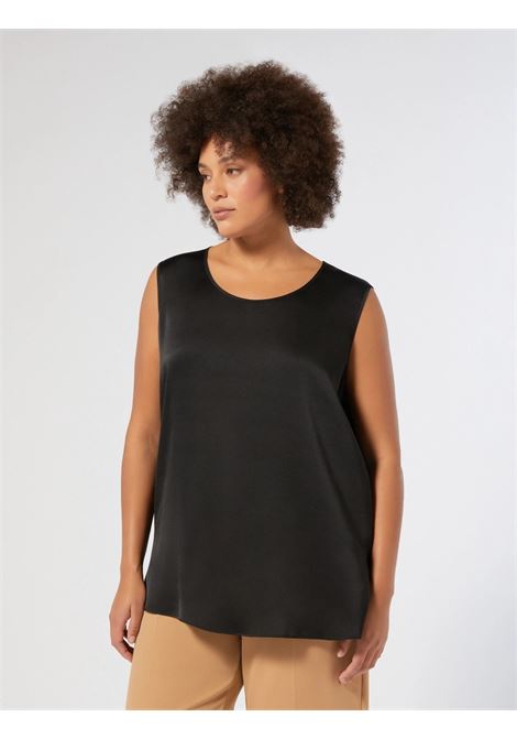 top in raso martellato- nero PERSONA by M.Rinaldi | PACCHE004